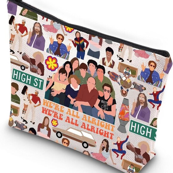 Eric Forman Makeup Bag Donna Fans Gift We're All Alright 70s Show Characters Zip - Picture 1 of 7